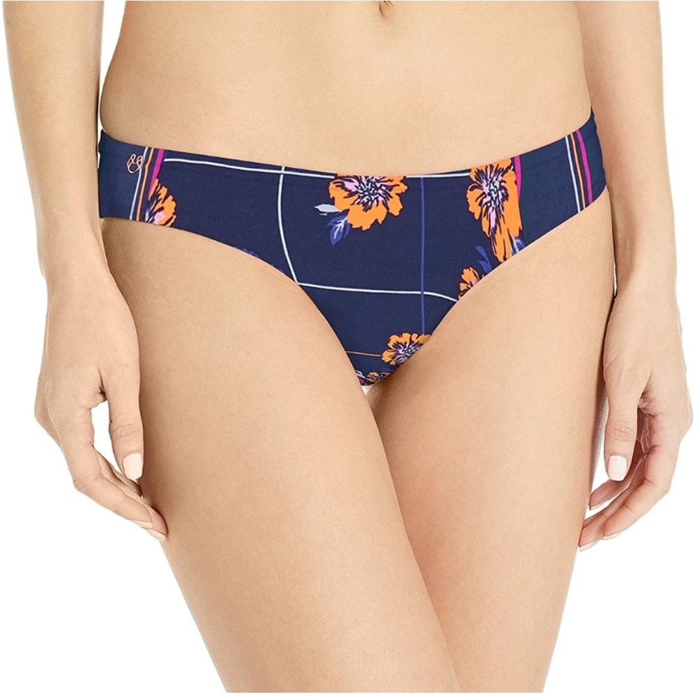 Maaji‎ NWT Flirt Reversible Navy Floral Bikini Bottoms